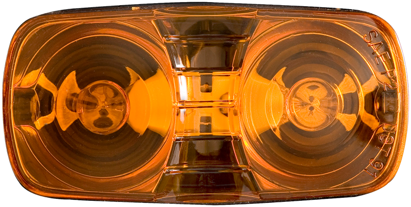 OPTRONICS / Yellow dual bulb marker/clearance light, self grounding