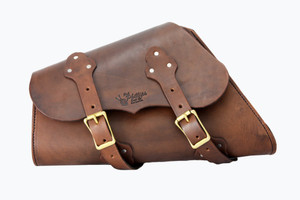 Brown leather Sportster Saddle Bag