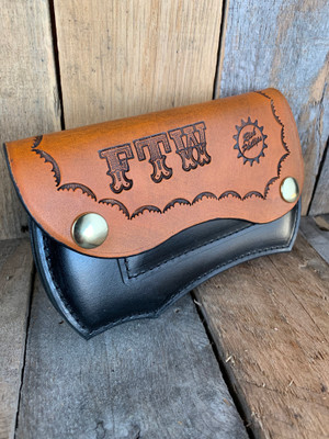 FTW Leather Wallet with Brass Snaps