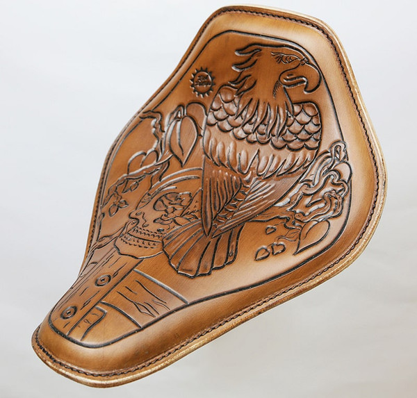 Death Eagle artwork applied to a Harley seat