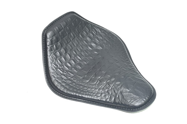 Black Snub Nose Embossed Alligator 10 x 13 Spring Solo Seat Side View