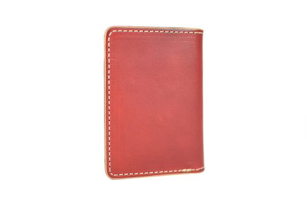 Tom Sawyer Bi-Fold Wallet Red Herman Oak Leather Back