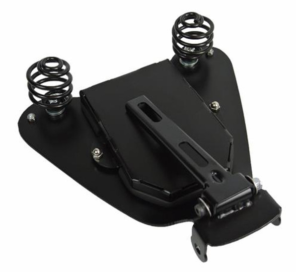2004-2006 Sportster Set Mounting Kit, 2 inch black coil springs, black hinge
MADE IN USA
by Rich Phillips Leather