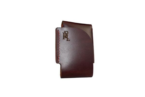 Port Wine Leather Origami Wallet with RPL logo - Front view
Handcrafted in Saint Charles Missouri...