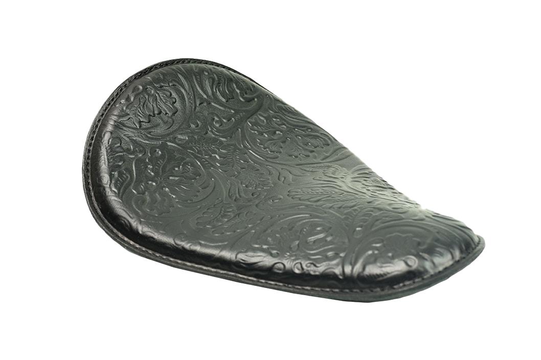 Snub Nose Oak Leaf Leather Spring Solo Seat & Sportster Mounting