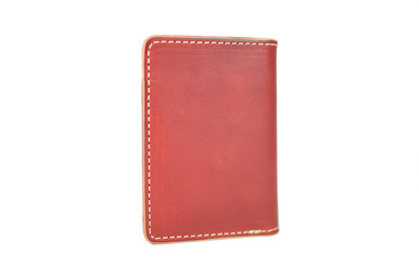 Tom Sawyer Bi-Fold Wallet Red Herman Oak Leather
