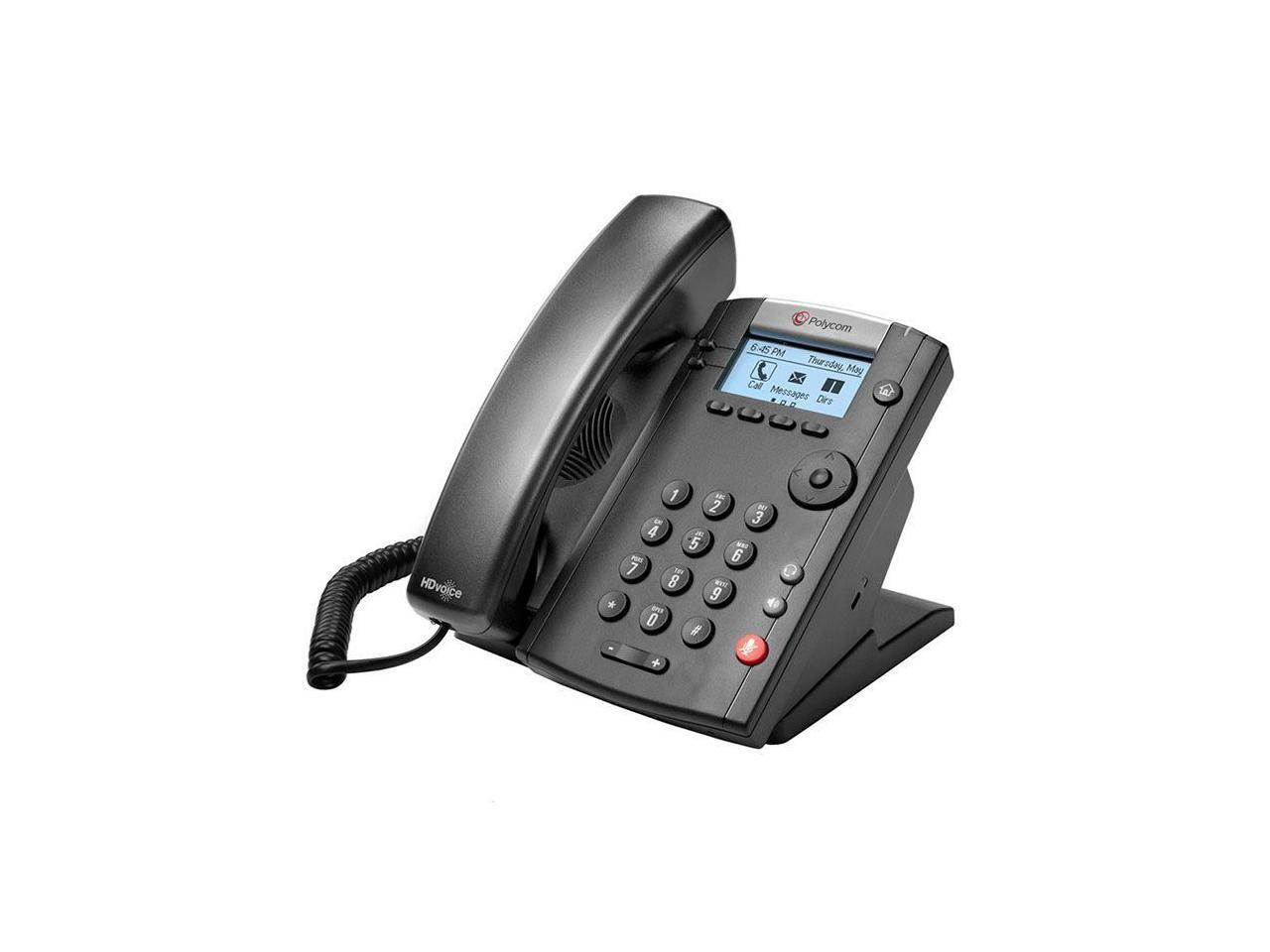 POLYCOM VVX 201 2Line Desktop Phone W/ Perp Dual 10/100 ENET Ports