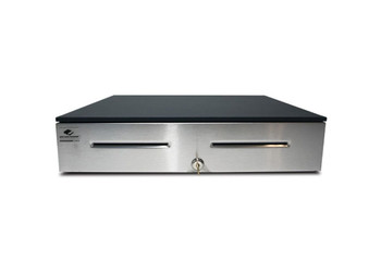 APG, SERIES 4000, HEAVY DUTY CASH DRAWER, MULTIPRO, BLACK, PAINTED FRONT, 18X16, 2 MEDIA SLOTS, FIXED 5X5 TILL, CABLE REQUIRED