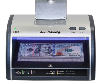 AccuBANKER LED430 Cash & Card Detecto with LED PLUS UV & Watermark and Magnifier