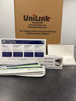 UniLink Digital Check Scanner Cleaning Kit and Ink Bundle