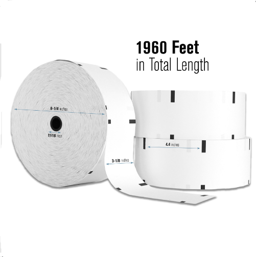 NCR 49198/856597 ATM Thermal Paper, 3-1/8" x 1960'