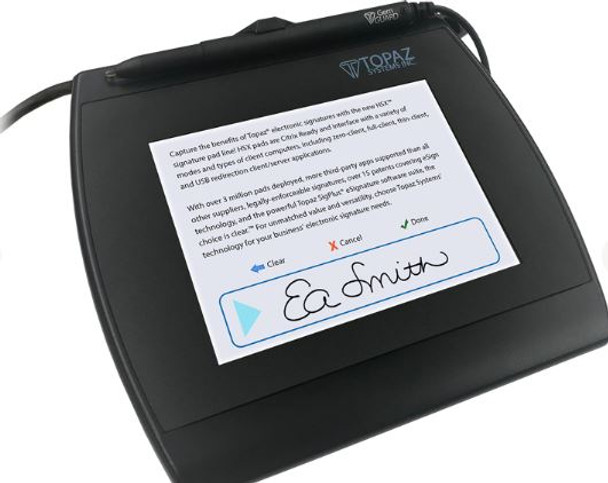 Topaz SigGem Color 5.7 (Virtual Serial USB Backlit), with Software