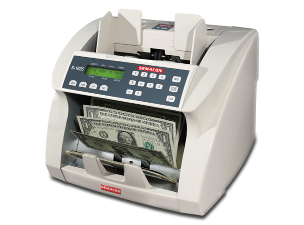 Semacon S-1625 Currency Counter, Bank Grade, UV/MG CF (Refurbished Replacement Unit)