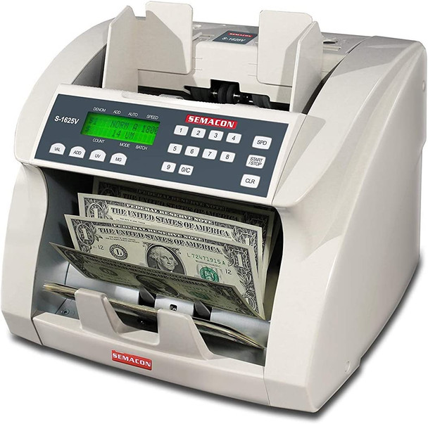 Semacon S-1625 Currency Counter with Value Mode, UV & MG Counterfeit Detection