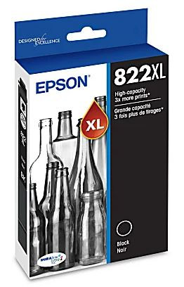Epson 822XL Original Black Ink Cartridge, T822XL120-S