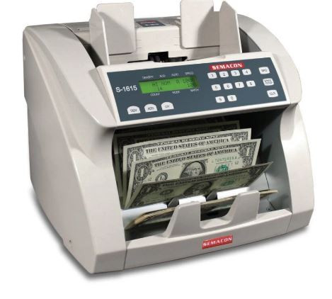 Semacon Table Top Bank Grade Currency Counter with Batching, 1000-1800 npm, UV CF