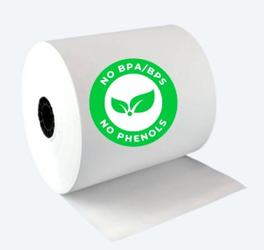 3 1/8" x 273' Non-Phenol Thermal Paper - No BPA/BPS/Other Phenols (50 Rolls)