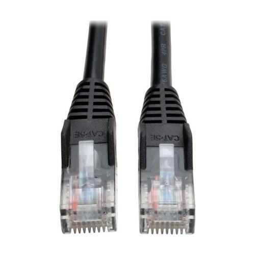 EATON, 14FT CAT5E / CAT5 350MHZ SNAGLESS PATCH CABLE RJ45 M/M BLACK 14'