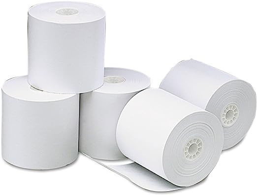 3-1/8-inch two-sided thermal paper roll with solid wall core