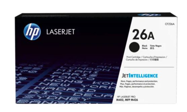 HP 26A Black Original LaserJet Toner Cartridge, CF226A