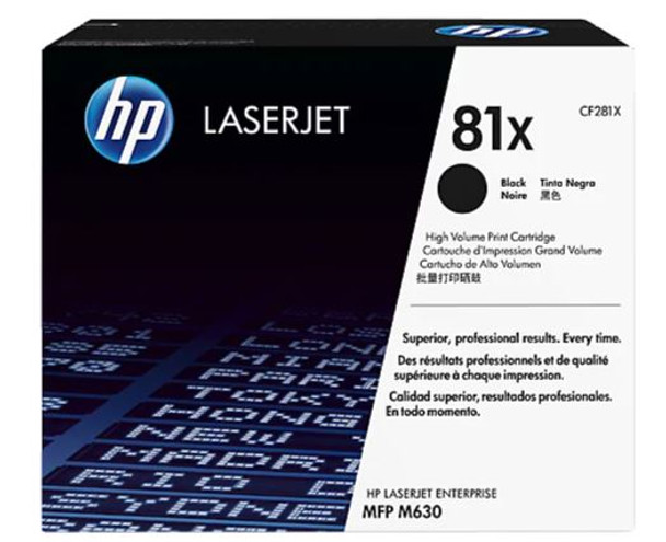 HP 81X LaserJet Enterprise M605, M606, Flow MFP M630z, Enterprise MFP M630 High Yield Black Original LaserJet Toner Cartridge (25,000 Yield)