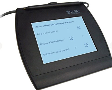 Topaz SignatureGem 4x5 LCD Dual Serial/USB Backlit Signature Pad | 3 ...