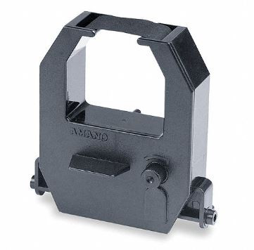 Black Amano PIX & TCX Series Time Clock Ribbon Cartridge