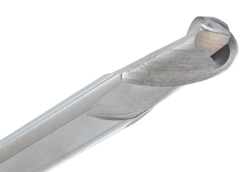 General Purpose 142-2500, close-up view of a precision machined metal cutting tool with a sharp, curved edge.
