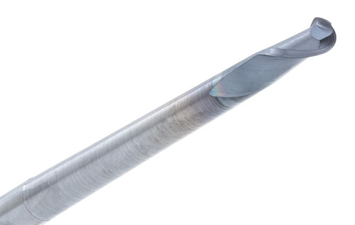 Profile Series 7005-ALTiN, close-up image of a high-performance industrial cutting tool or drill bit made of titanium aluminum nitride (TiAlN) coating, designed for metalworking precision.