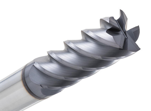 CGS Tool EF-5 Tornado Series Finishing End Mills 45031-ALTiN, high-precision metallic cutting tool with a helical fluted design for finishing applications.