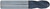 General Purpose 142-2344-ALTiN, metal cutting tool with a smooth, cylindrical shank and a rounded tip.