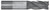 General Purpose CR143-5000.020-ALTiN, close-up image of a high-speed metal cutting end mill with titanium aluminum nitride coating.