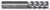 CGS Tool EF-5 Tornado Series Finishing End Mills 45002, close-up of a 1/2 inch diameter high-precision milling tool.