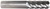 CGS Tool EF-5 Tornado Series Finishing End Mills 45049-TiN, close-up of the high-performance machining tool with a TiN coating for precision metal cutting.