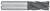 Metric End Mills M140-140-ALTIN, close-up view of a metal end mill with sharp cutting edges and a gold-colored coating for enhanced performance in machining.
