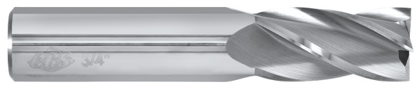 4 flute solid carbide end mills are ideal for rough and finish milling in a large range of materials. These end mills can be used in slotting, profile, plunge and side wall milling. Designed with an industry standard 30° degree helix and precision cutting edges these end mills will perform above the competition.