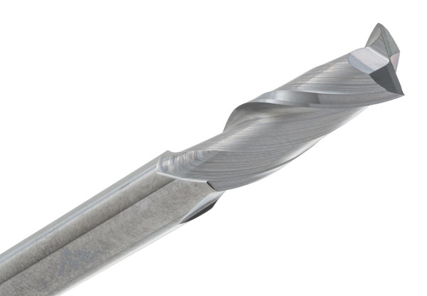 General Purpose 120-2344, industrial cutting or drilling tool bit, close-up of a metallic, multi-fluted drill or milling cutter with a polished surface.