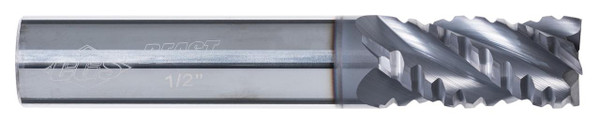 CGS Tool Beast Series Roughing End Mills 1030, industrial metal cutting tool with sharp, fluted cutting edges.