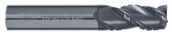 CGS Tool Beast Series Roughing End Mills CR1301-ALTiN, high-precision industrial cutting tool with TiAlN coating and spiral flutes for metal machining.