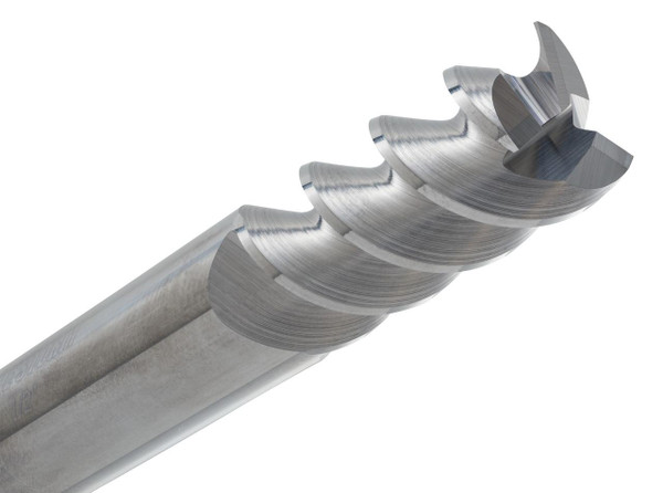 Storm 3000 Series 3012, close-up of a metal screw conveyor with sharp spiral helical blades designed for industrial material handling.