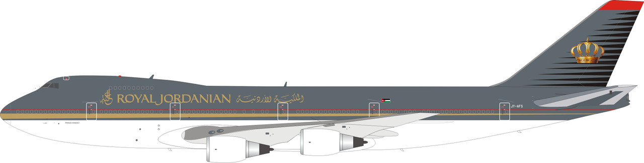 Royal Jordanian Airline Boeing 747-200 JY-AFS With Stand IF742RJ0123 1:200