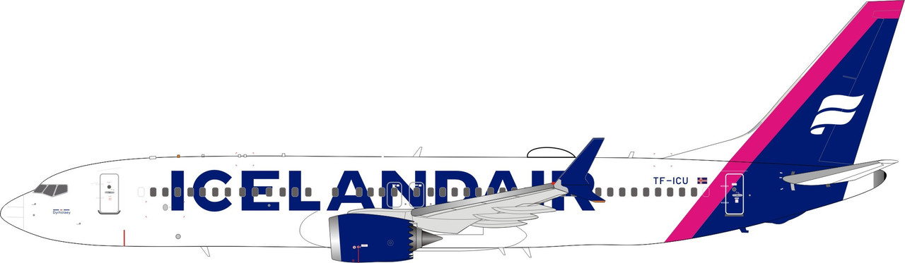 Icelandair Boeing 737-8 MAX TF-ICU With Stand IF738MFI1122 1:200