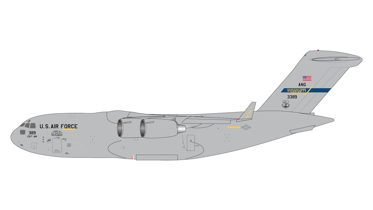 GeminiMACS U.S. Air Force C-17A Globemaster 03 3119 GMUSA121 1:400