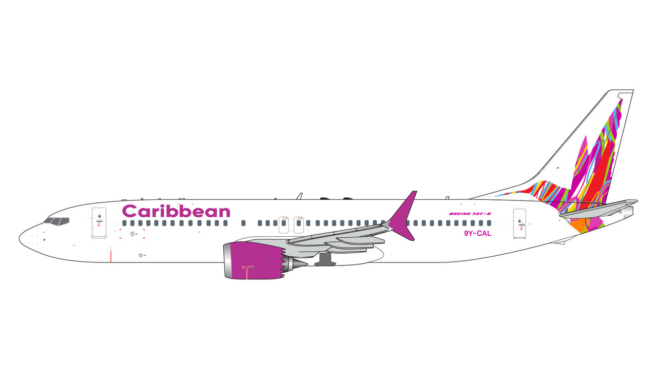Gemini Jets Caribbean Airlines B737 MAX 8 9Y-CAL GJBWA2121 1:400