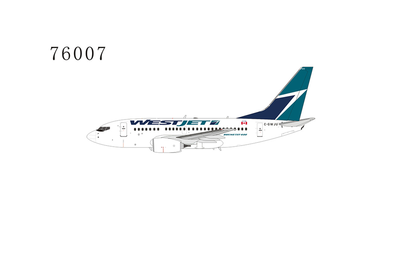 ウエストジェット 737-600 C-GWJU 1/400 WestJet Airlines 737-600 C-GWJU 76007 1:400