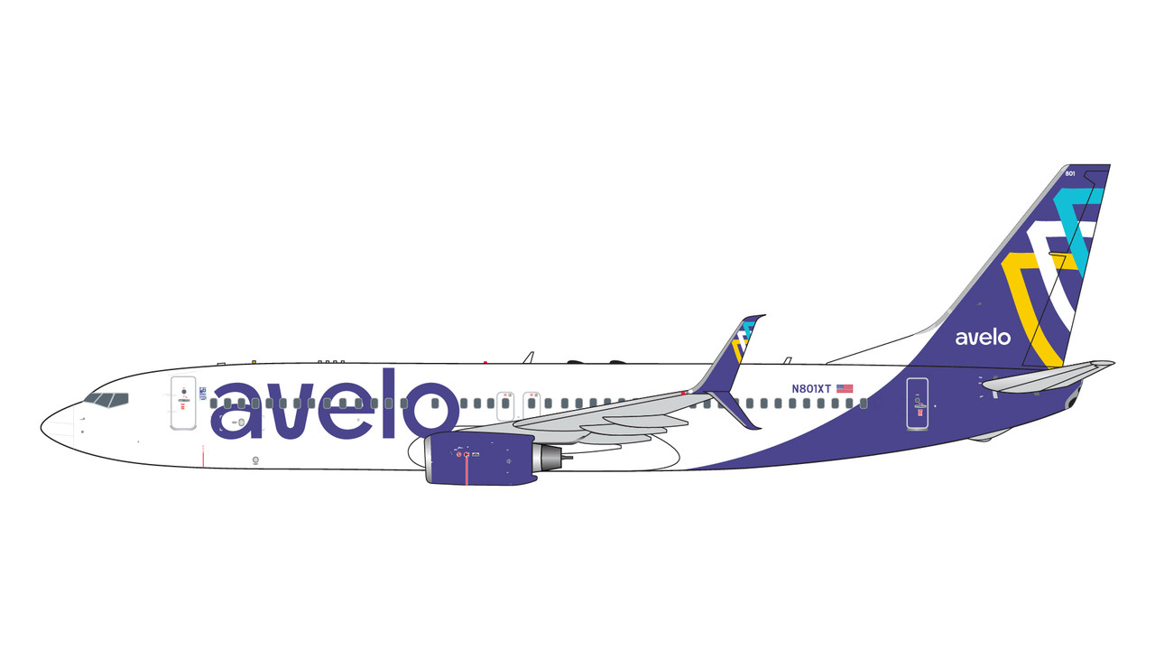 Avelo Airlines B737-800S N801XT GJVXP2057 1:400