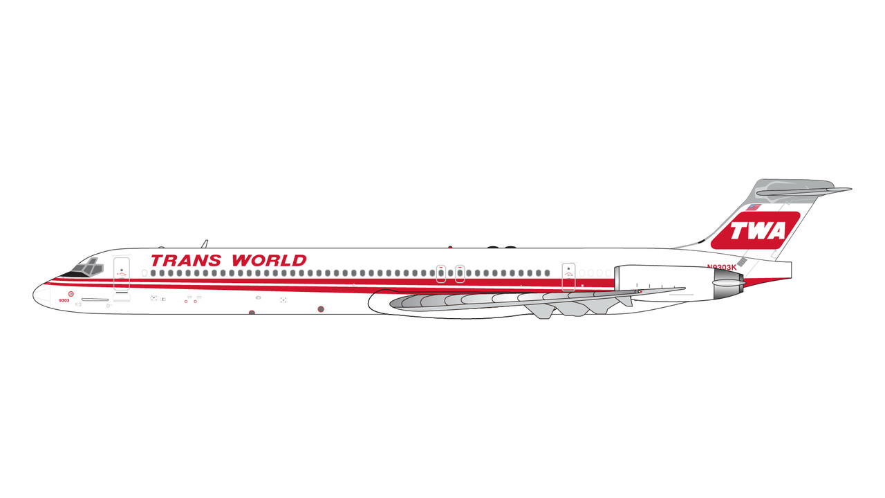 Trans World Airlines (TWA) MD-80 N9303K GJTWA2009 1:400