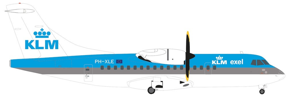HERPA KLM EXCEL ATR-42-300 HE571654 1:200