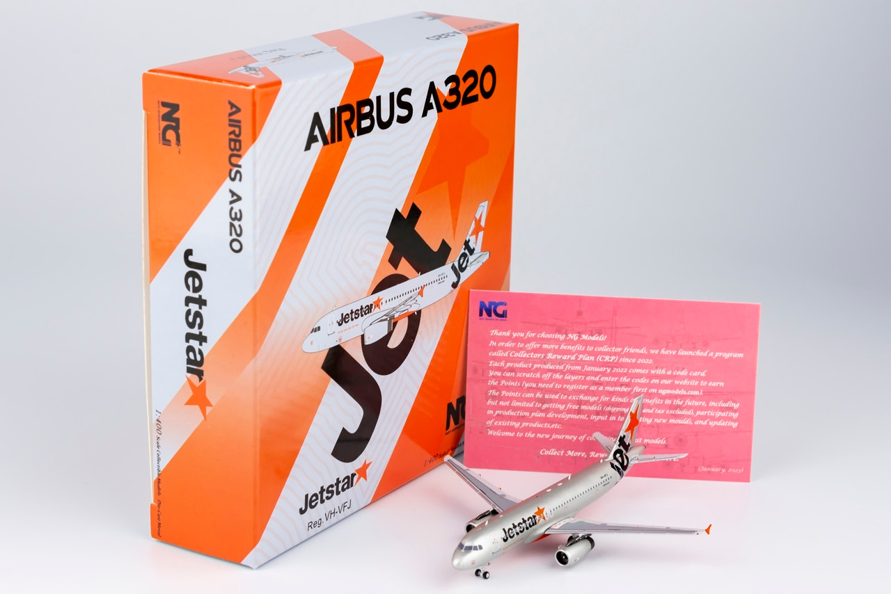 航空機・ヘリコプター NG models 1/400 Jetstar A320-200 VH-VFJ Jetstar Airways A320-200 VH-VFJ 15011 1:400