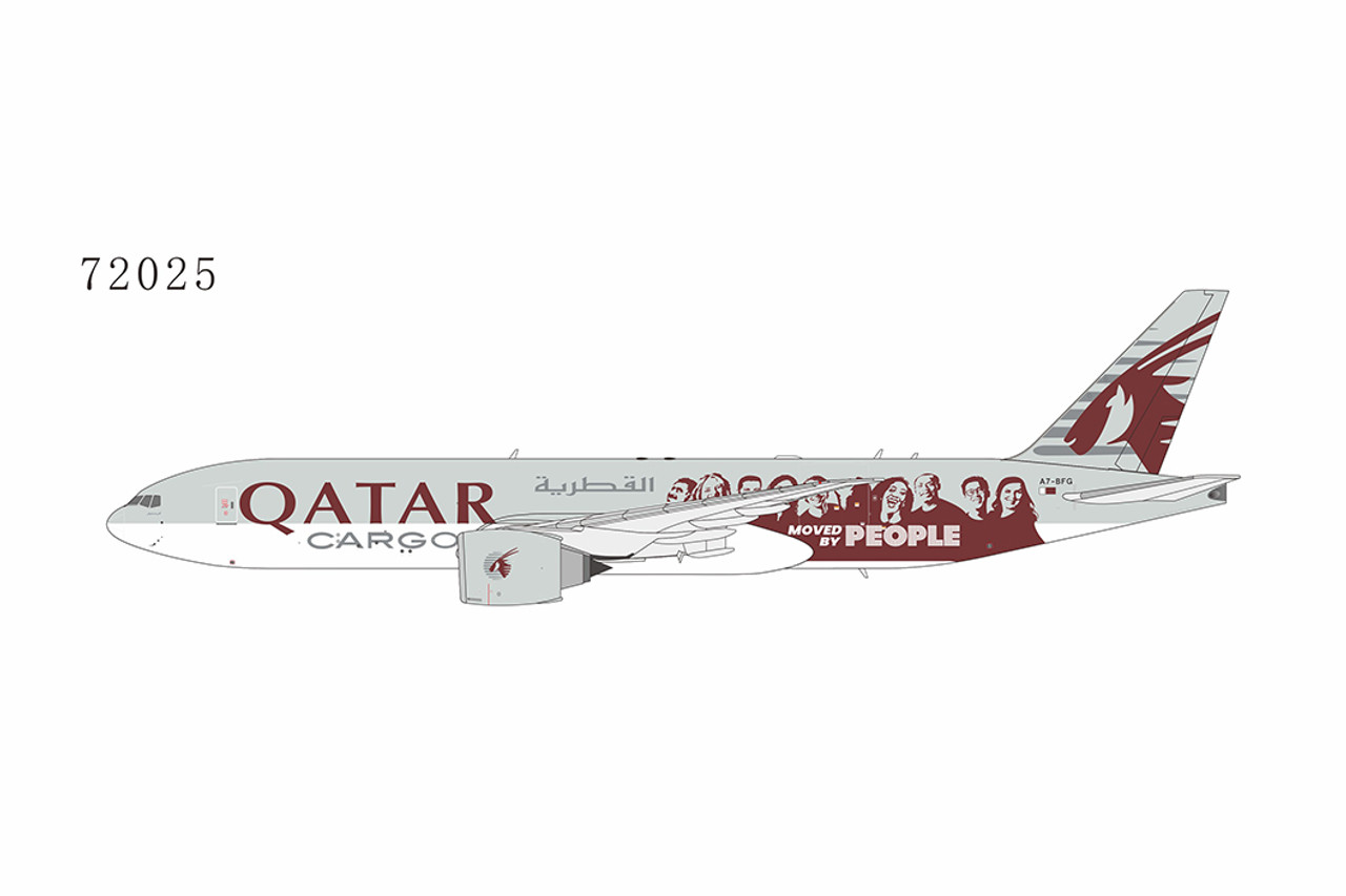 Qatar Airways Cargo 777-200F A7-BFG (Moved by People cs) 72025 1:400